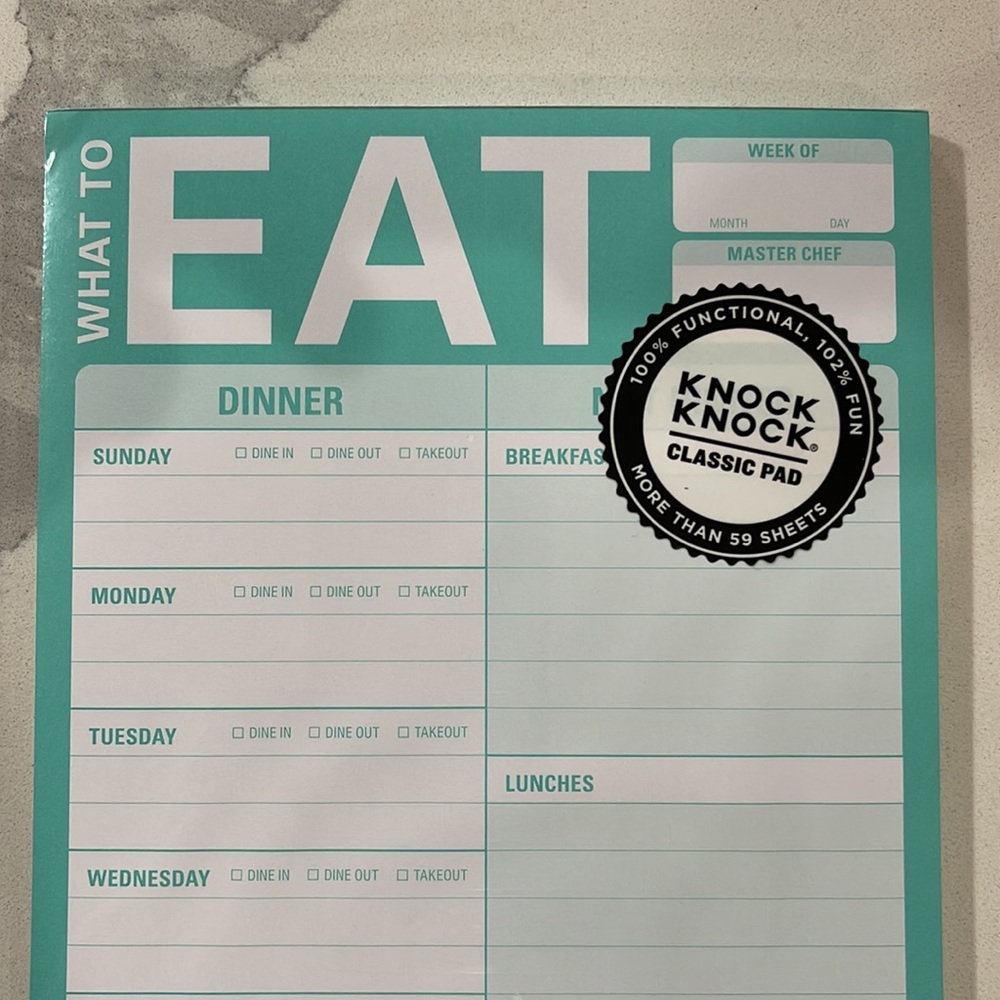 “WHAT TO EAT” pad - Picture 3 of 5